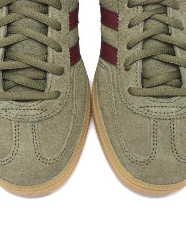 BASKETS ADIDAS HANDBALL SPEZIAL JQ8297 EN DAIM VERT OLIVE ET DÉTAILS MARRON OLIVE