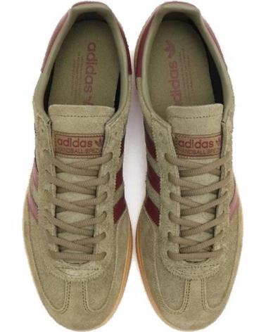 BASKETS ADIDAS HANDBALL SPEZIAL JQ8297 EN DAIM VERT OLIVE ET DÉTAILS MARRON OLIVE