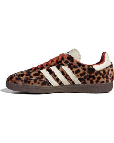 SCARPE ADIDAS SAMBA OG JI2734 STAMPA ANIMALIER LEOPARDO CON DETTAGLI CREMA E ROSSI BROWN