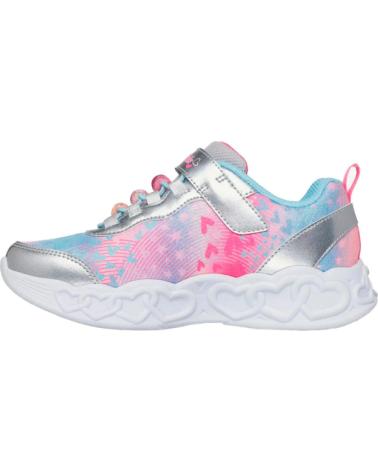 SKECHERS ZAPATILLAS INFINITE HEART LIGHTS HEARTS PLATA PLATEADO