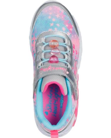 SKECHERS ZAPATILLAS INFINITE HEART LIGHTS HEARTS PLATA PLATEADO