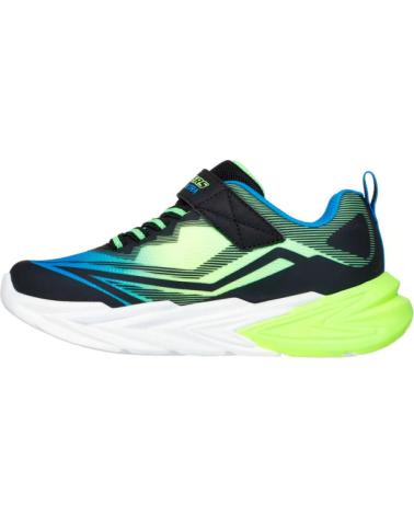 SKECHERS 400139L NOIR BLEU VERT NÉON NEGRO-AZUL