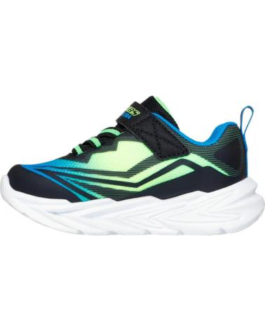 SKECHERS S LIGHTS FLEX-GLOW ULTRA - SCHWARZ MIT LED-LICHTERN UND KLETTVERSCHLUSS NEGRO