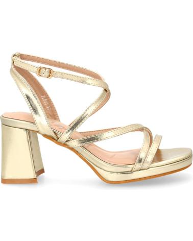 SANDALI CON TACCO SPORT3PUNTO0 JL895 ORO A FASCE INCROCIATE VARIOS COLORES