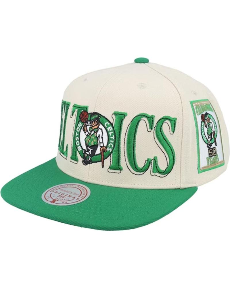 MITCHELL NESS GORRA CELTICS NBA ACROSS THE BOARD SNAPBACK CREAM GREEN NAN