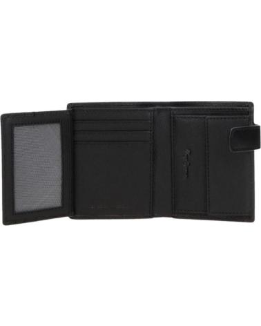 CARTEIRA PEPE JEANS COM PORTA-MOEDAS E FECHO DE ABA - PRETO NAN