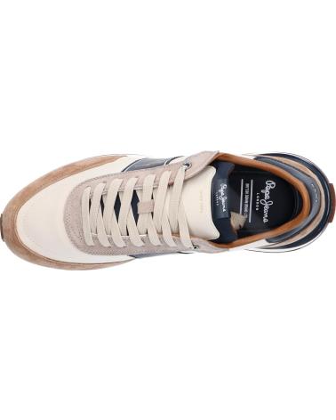 PEPE JEANS SNEAKER BUSTER SERIE M PMS600008 COGNAC MIT BLAUEN DETAILS 879COGNAC
