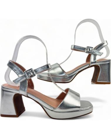 TIMBOS SANDALIA TACON FIESTA DE MUJER PLATA 132139 PLATEADO