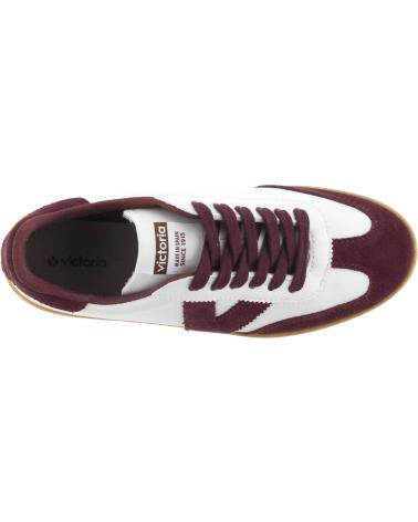 ZAPATILLAS VICTORIA BERLIN CICLISTA 1126207 CLÁSICAS BLANCA Y BURDEOS AZUL