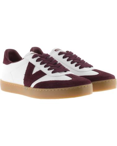 ZAPATILLAS VICTORIA BERLIN CICLISTA 1126207 CLÁSICAS BLANCA Y BURDEOS AZUL