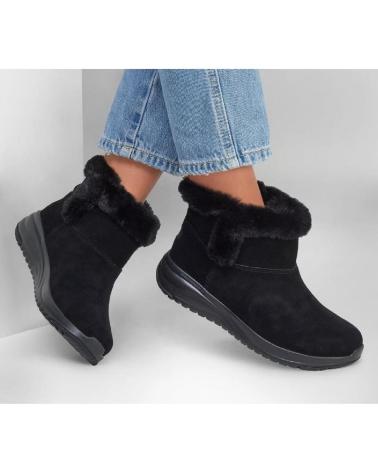 SKECHERS 144775 STIVALI IN CAMOSCIO NERO NEGRO