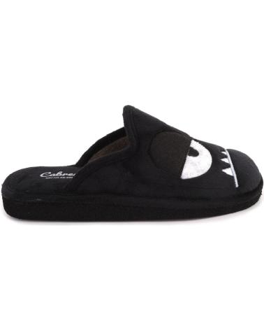 CABRERA BLACK HOUSE SLIPPERS MODEL 2934 WITH FUN DESIGN NEGRO