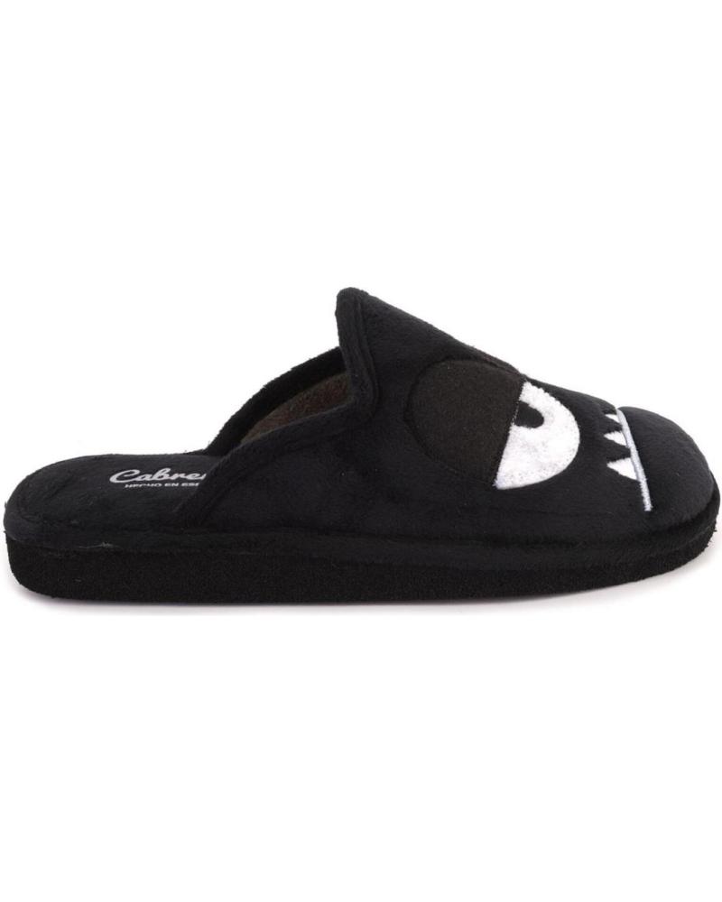 CABRERA BLACK HOUSE SLIPPERS MODEL 2934 WITH FUN DESIGN NEGRO