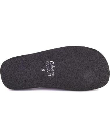 CABRERA BLACK HOUSE SLIPPERS MODEL 2934 WITH FUN DESIGN NEGRO