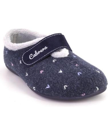 CABRERA 3202 HAUSSCHUHE MARINEBLAU MIT KLETTVERSCHLUSS AZUL MARINO