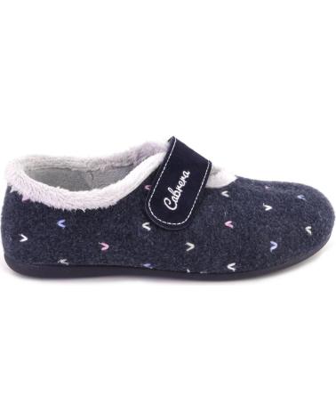 CABRERA 3202 HAUSSCHUHE MARINEBLAU MIT KLETTVERSCHLUSS AZUL MARINO