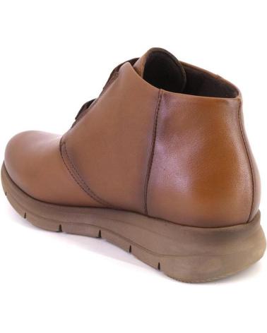 BOTINES KAOLA 6144 PIEL CUERO CIERRE ADHERENTE CAMEL CUERO