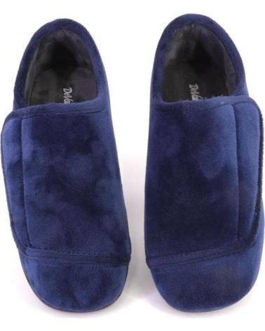 DEVALVERDE 3547 NAVY BLUE INDOOR SLIPPERS WITH ADJUSTABLE CLOSURE AZUL MARINO
