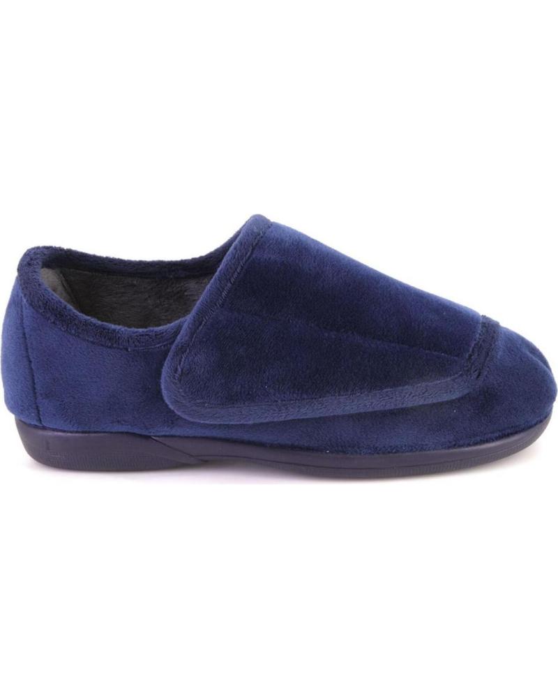 DEVALVERDE 3547 NAVY BLUE INDOOR SLIPPERS WITH ADJUSTABLE CLOSURE AZUL MARINO
