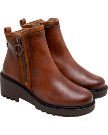 PORRONET BOTINES PLANOS MUJER 4744 CUERO MARRóN