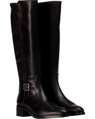 WONDERS BOTAS PLANAS MUJER 1802 NEGRO