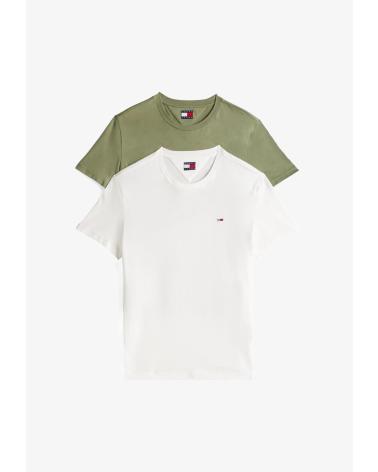 TOMMY HILFIGER PACK 2 CAMISETAS DM0DM20687 - BLANCO Y VERDE CAQUI VARIOS COLORES