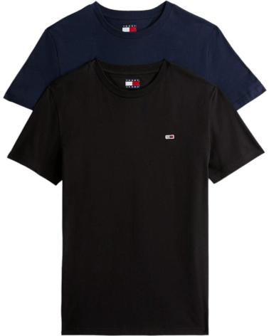 TOMMY HILFIGER PACK 2 CAMISETAS DM0DM20687 - AZUL MARINO Y NEGRO VARIOS COLORES