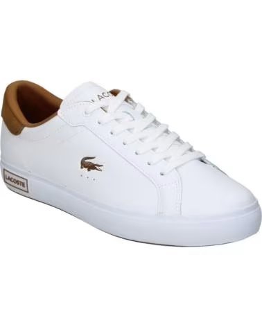 LACOSTE Zapatillas 121-Powercourt-385 en blanco para hombre BLANCO MARRON