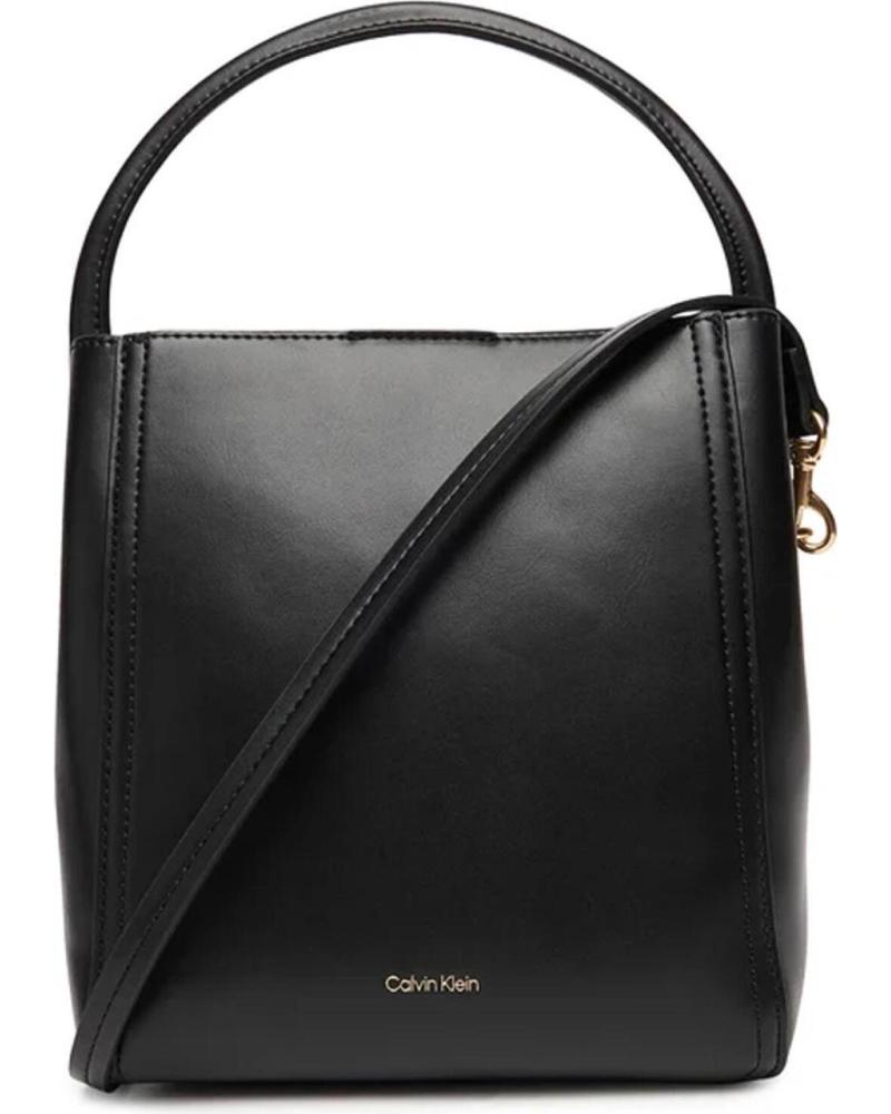 BANDOLERA CALVIN KLEIN CK BUCKET CON ASA NEGRA NEGRO