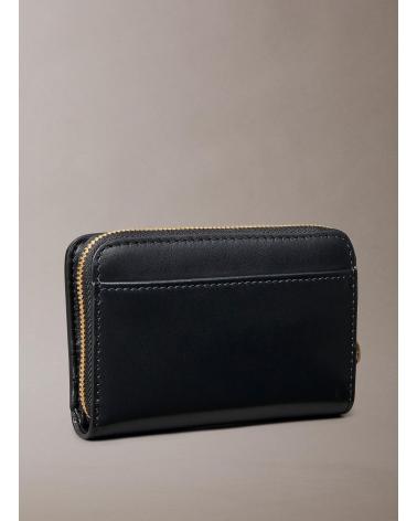 CALVIN KLEIN CK PULLER MEDIUM FLAP ZIP AROUND WALLET BLACK NEGRO