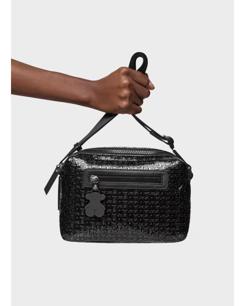 TOUS TIMILA S LINDSAY STRUCTURED CROSSBODY BAG BLACK NEGRO