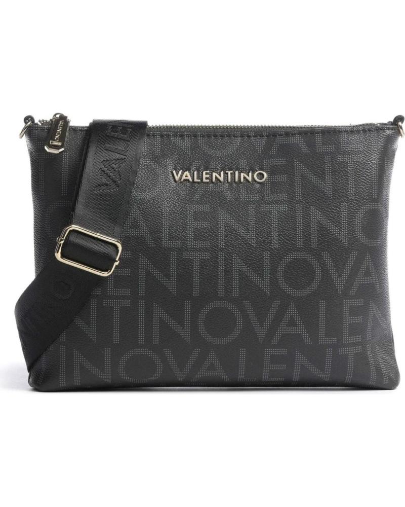 BORSA A TRACOLLA VALENTINO BAGS VBS9IS17 NERA CON LOGO NEGRO