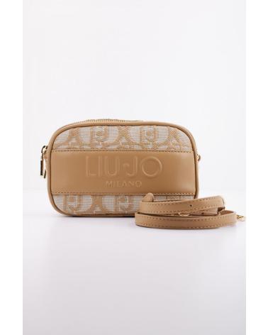 BORSA A TRACOLLA LIU JO S CAMERA CASE MONOGRAM MARRONE CHIARO 60924 60924