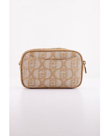 BORSA A TRACOLLA LIU JO S CAMERA CASE MONOGRAM MARRONE CHIARO 60924 60924