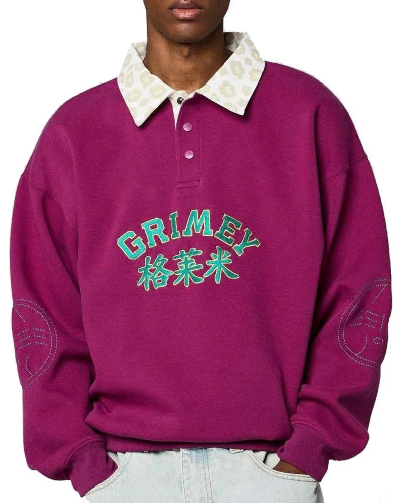 FELPA POLO GRIMEY ROYAL PAW PIQUE BORDEAUX NAN
