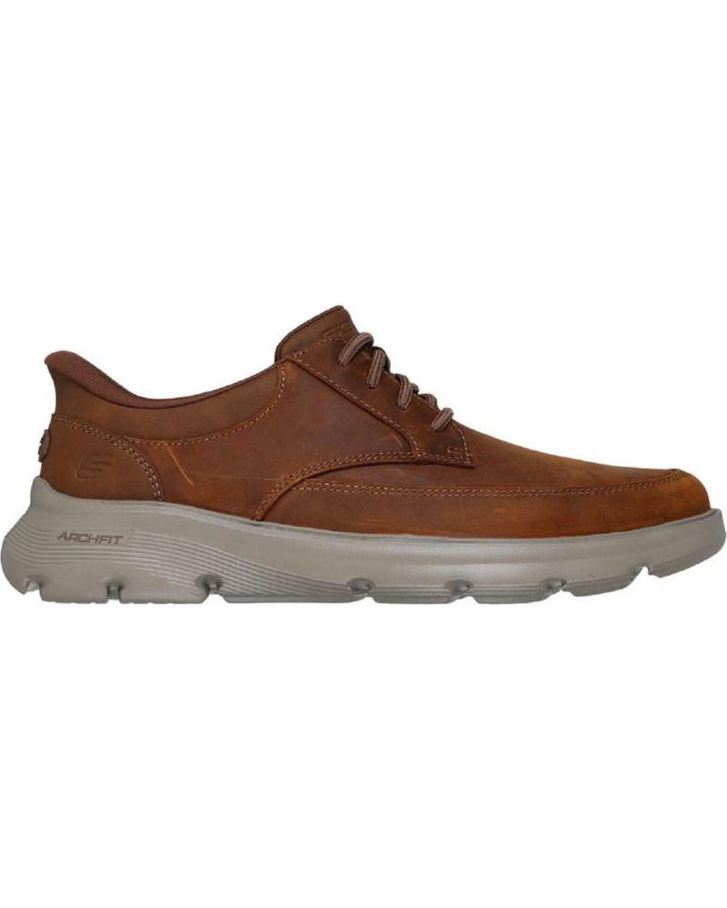 SKECHERS SLIP-INS 205517 AUS BRAUNEM LEDER CUERO