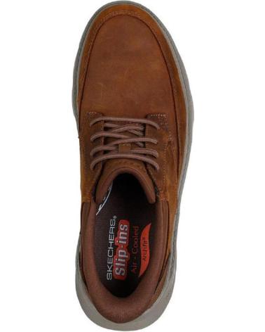 SKECHERS SLIP-INS 205517 AUS BRAUNEM LEDER CUERO