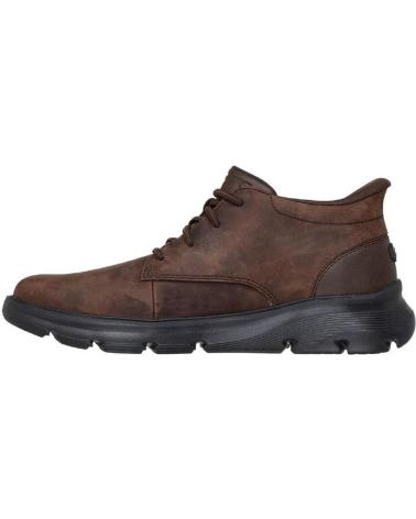 SKECHERS 205514 BOTA SLIP-INS DE COURO MARROM MARRON