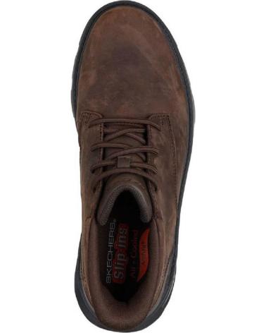 SKECHERS 205514 BOTA SLIP-INS DE COURO MARROM MARRON