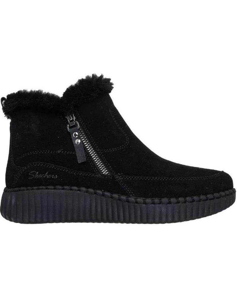 SKECHERS 168108 STIVALI SCAMOSCIATI NERI NEGRO