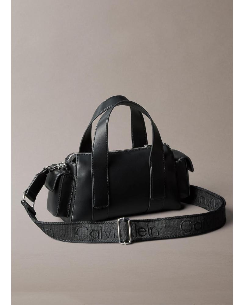 CALVIN KLEIN WEBBING STRAP POCKET BAG CROSSBODY BLACK NEGRO