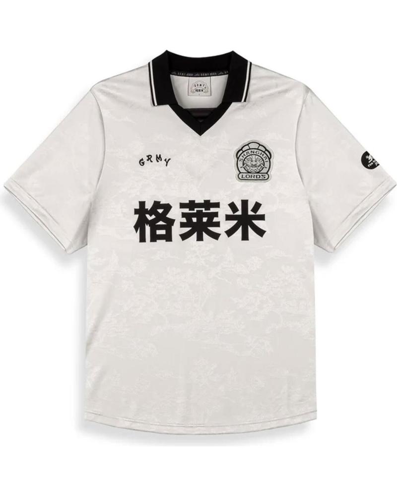 GRIMEY POLO SAMPANS SOCCER JERSEY OFF-WHITE CON CUELLO NEGRO Y ESTAMPADO GRÁFICO OFF WHITE