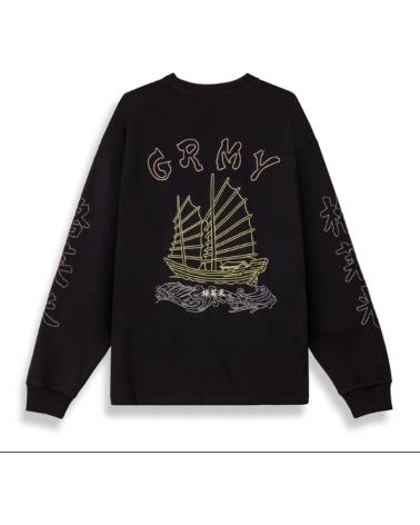 GRIMEY CAMISETA MANGA LARGA SAMPANS LONG SLEEVE TEE NEGRO BLACK NAN