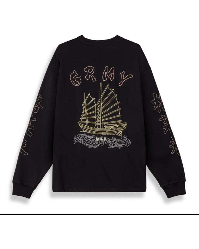 GRIMEY CAMISETA MANGA LARGA SAMPANS LONG SLEEVE TEE NEGRO BLACK NAN