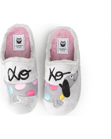 MARPEN HAUSSCHUHE GRAU MIT XO XO HUNDE-DESIGN GRIS