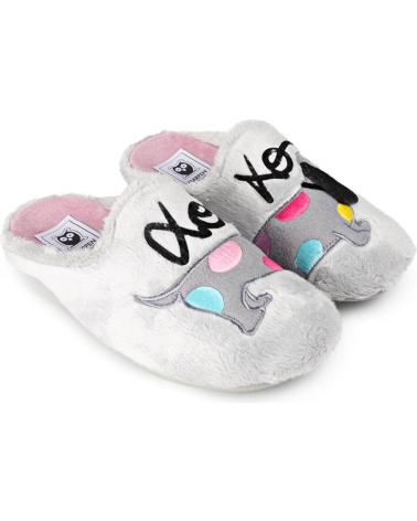 MARPEN HAUSSCHUHE GRAU MIT XO XO HUNDE-DESIGN GRIS