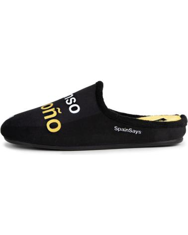 MARPEN BLACK HOME SLIPPERS WITH MESSAGE "HOY PIENSO TOCARME EL NEGRO" NEGRO
