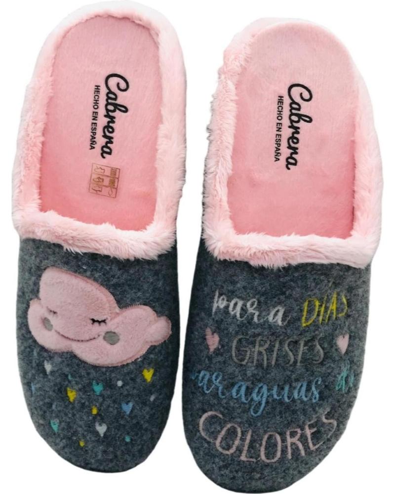 CABRERA ZAPATILLA DE CASA MUJER NUBE 3208 GRIS