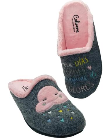 CABRERA ZAPATILLA DE CASA MUJER NUBE 3208 GRIS
