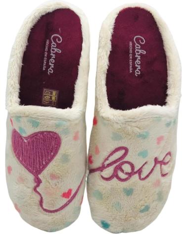 CABRERA ZAPATILLA DE CASA MUJER LOVE 3210 HIELO